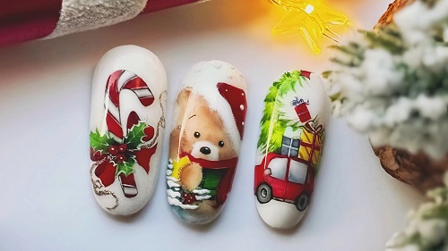 tél varázsát megörökítő körömdíszítések