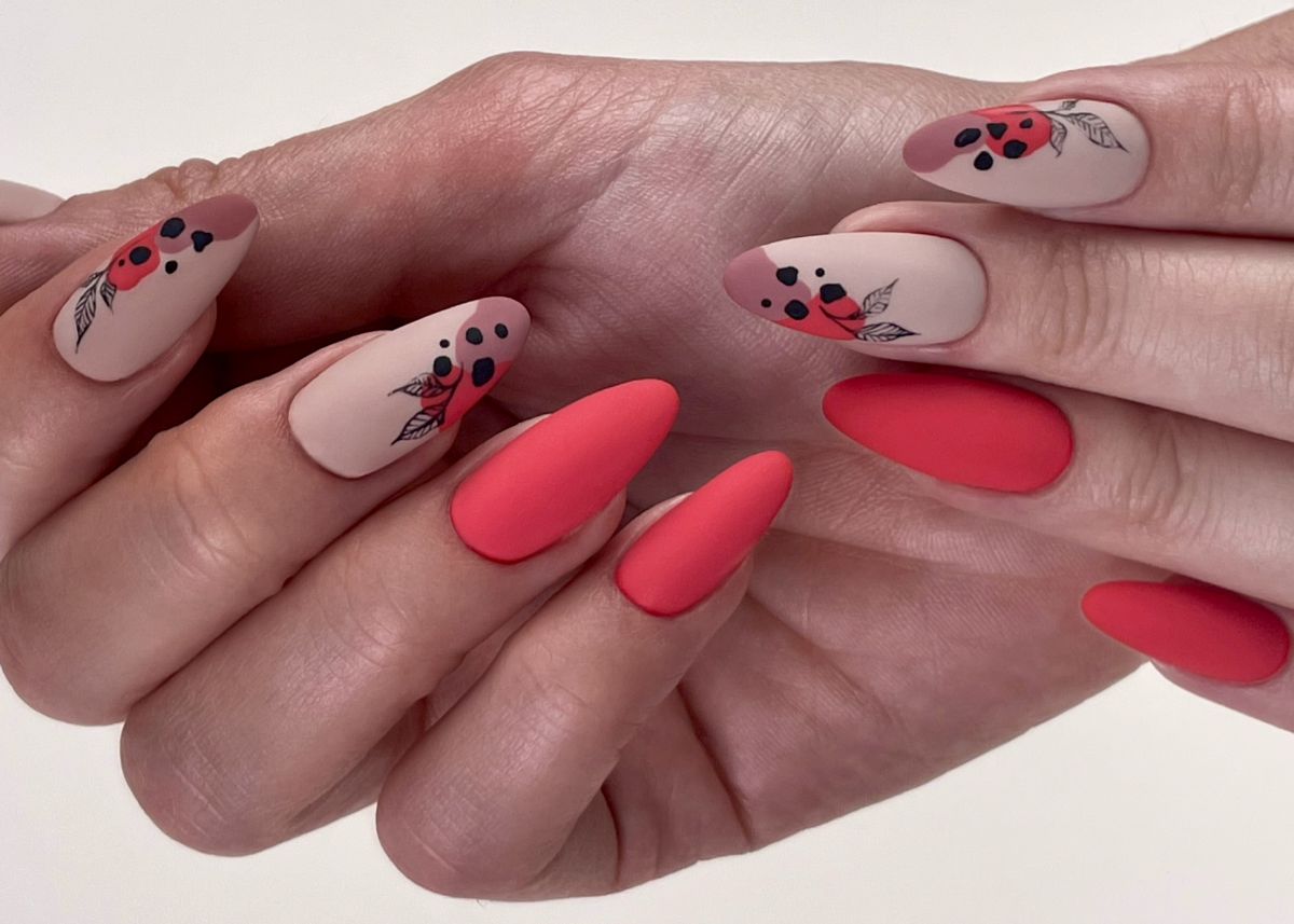 Absztrakt őszi körömminták