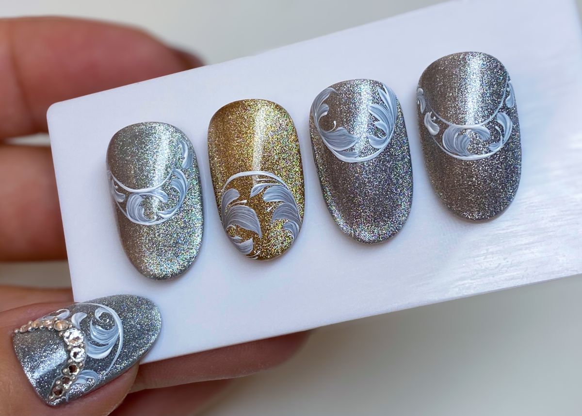 Macskaszem hatás ornament mintával