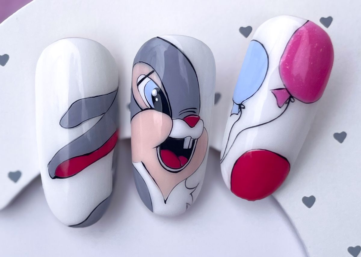 Húsvéti nyuszis körömdíszítés