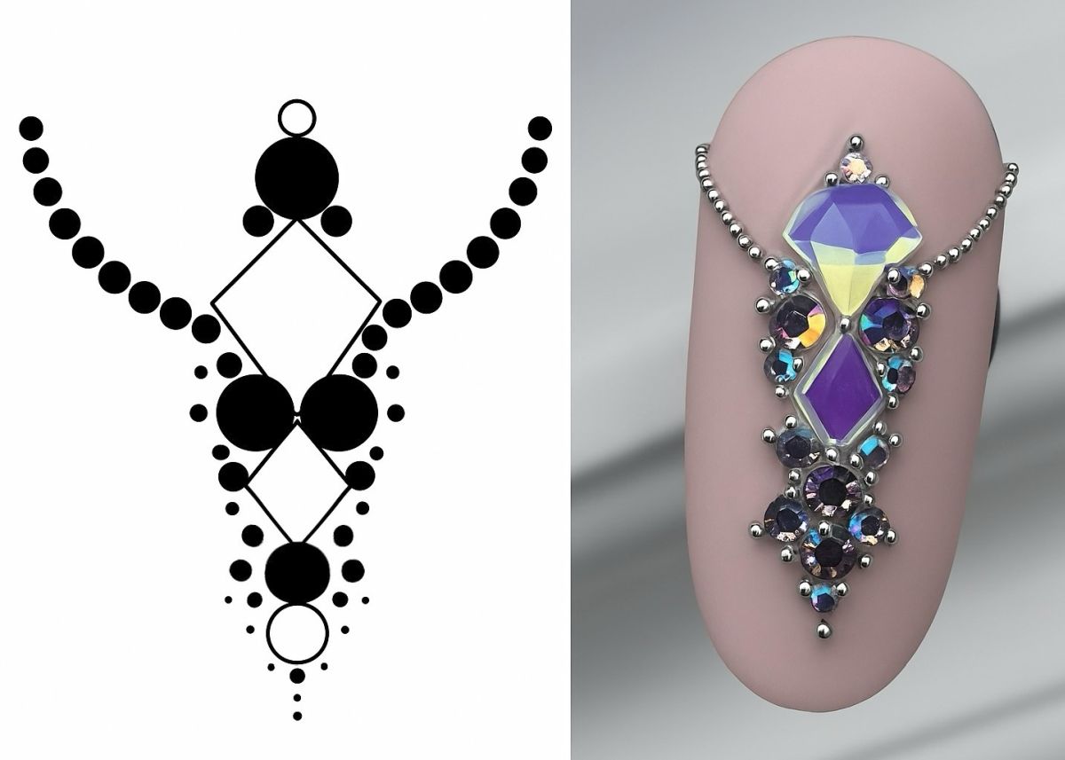 A strasszköves díszítés addig elegáns, amíg minden kő a helyén van