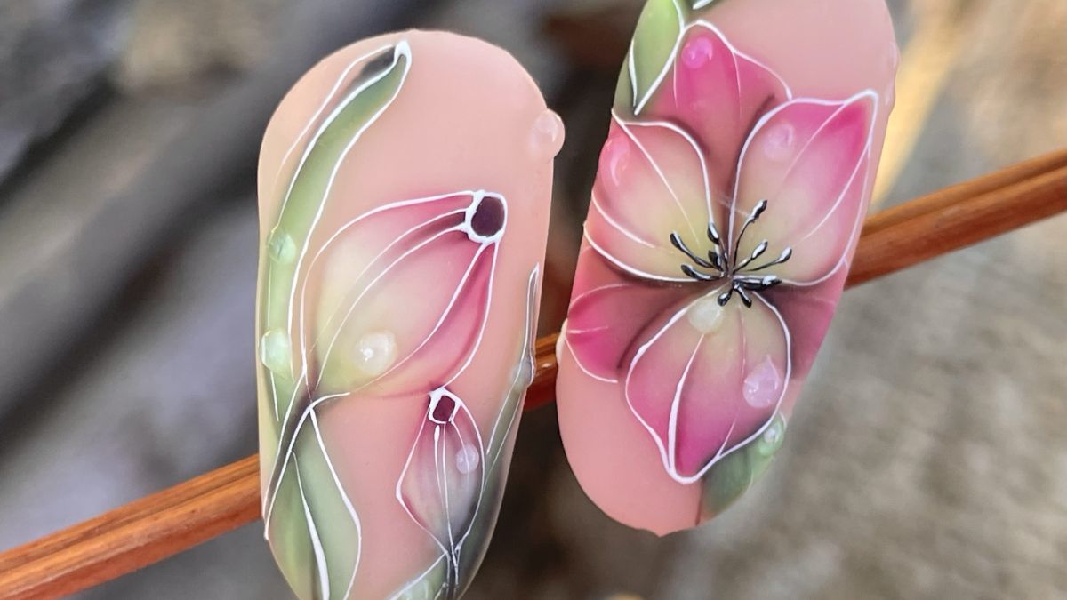 Klasszikus aquarell virágminta - 1