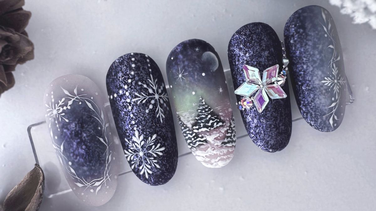 Havas táj és ünnepi ihletésű téli díszítések