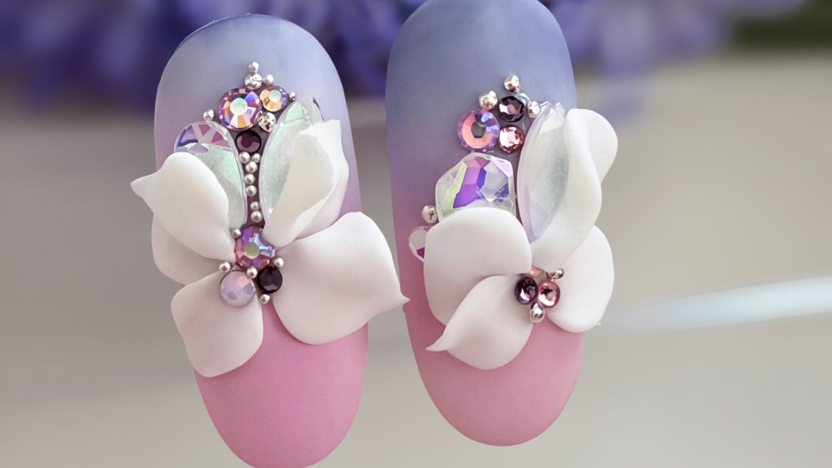 Látványos 3D virág csipkezselével - térhatású virágdíszítés kristályokkal kurzus 3