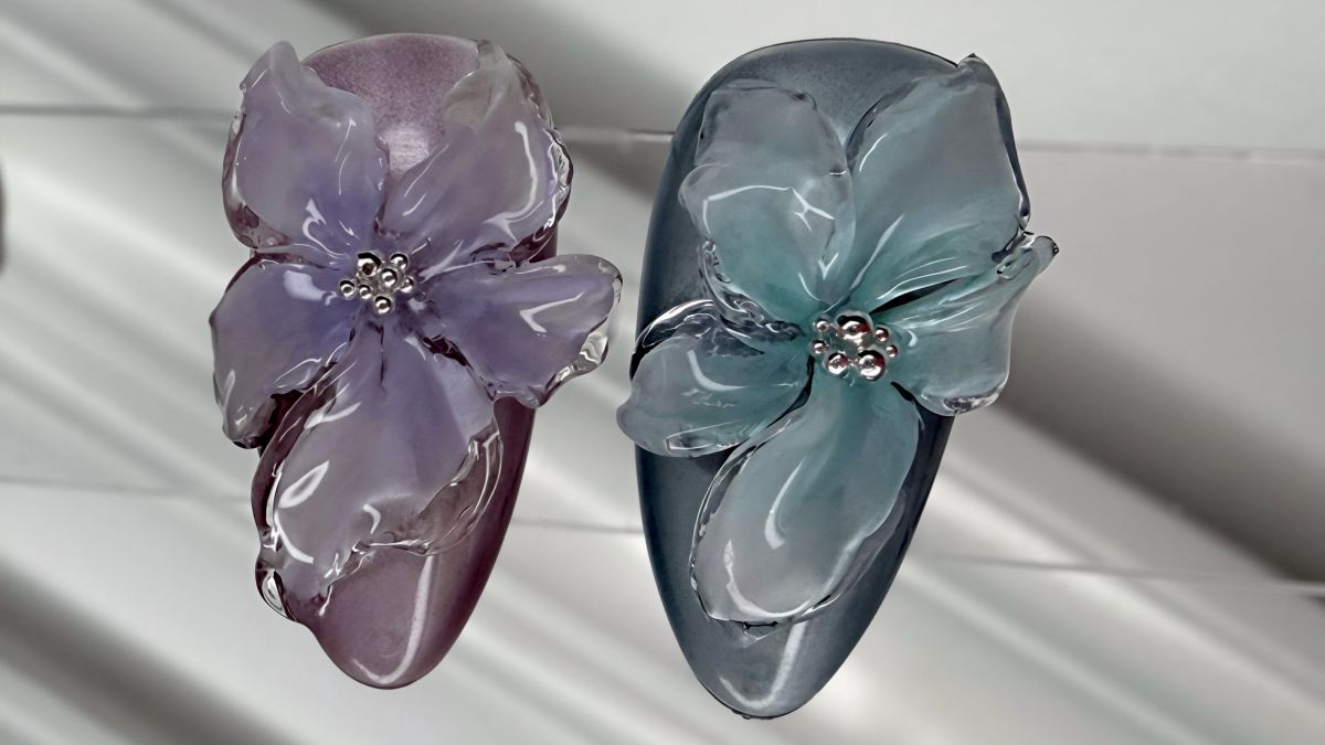 Aqua Bloom - 3D áttetsző virágok