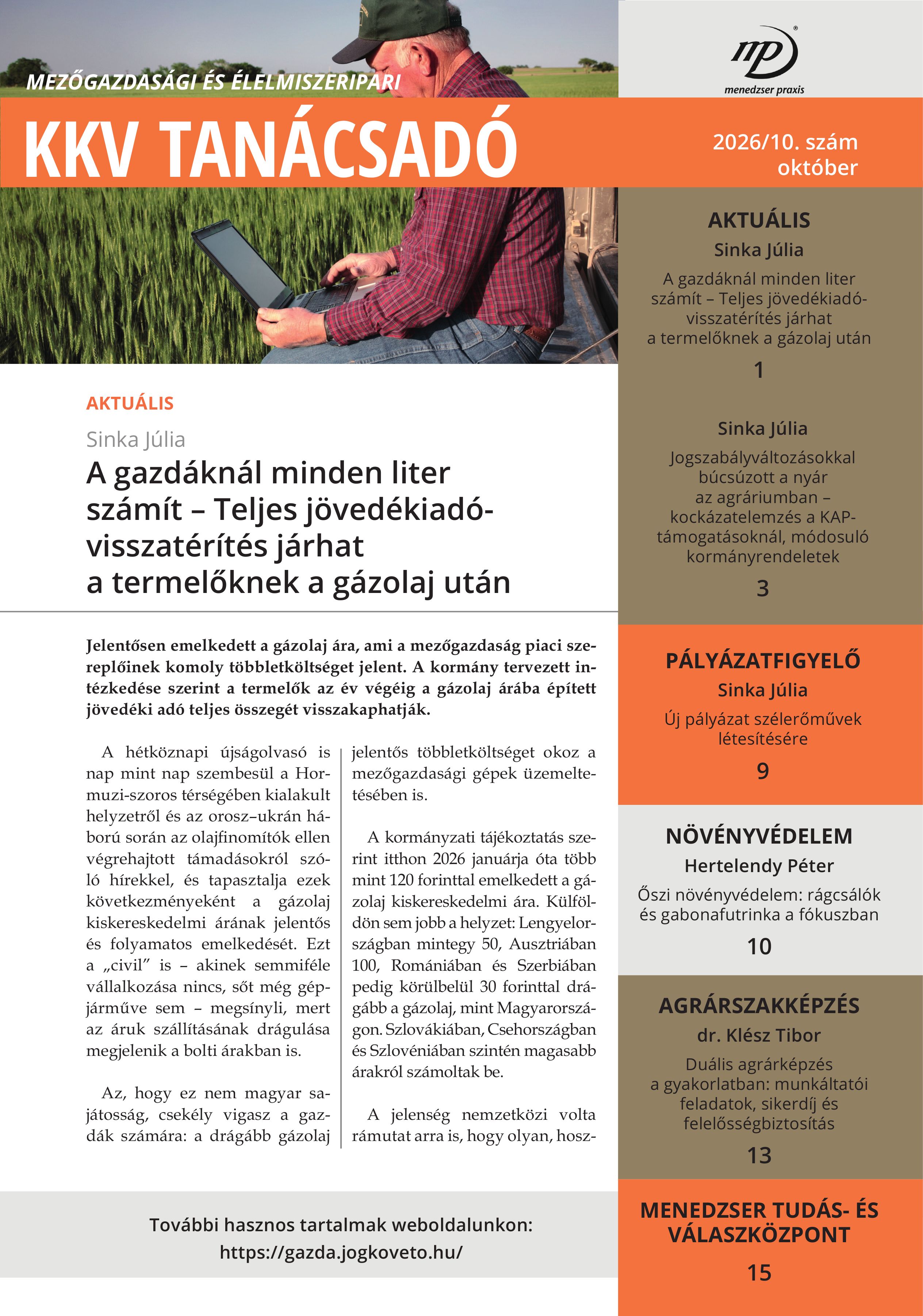Jövedékiadó-visszatérítés a gázolaj után, jogszabályváltozások és új pályázati lehetőségek