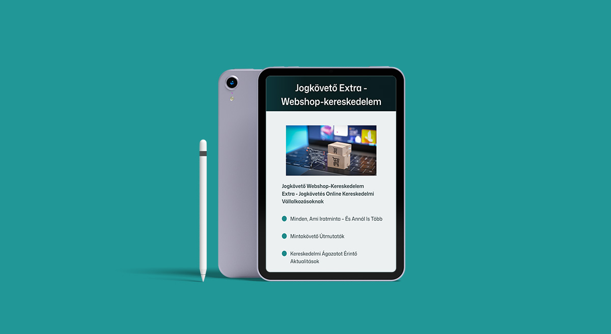 Jogkövető Webshop-Kereskedelem Extra - Jogkövetés Online Kereskedelmi Vállalkozásoknak