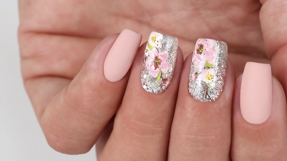 cherry blossom nails