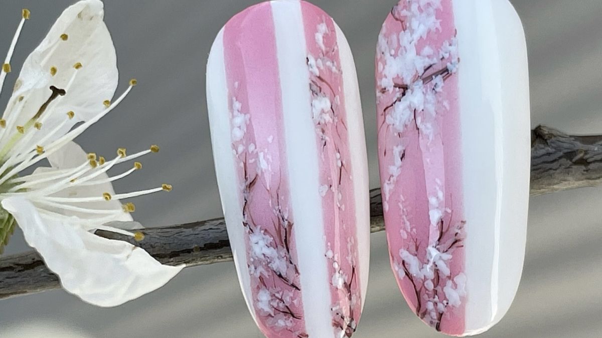 cherry blossom nails