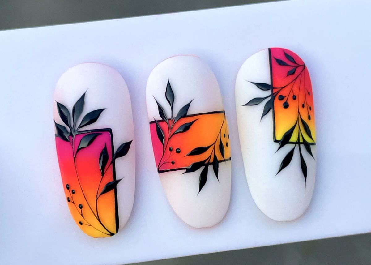sunset nails