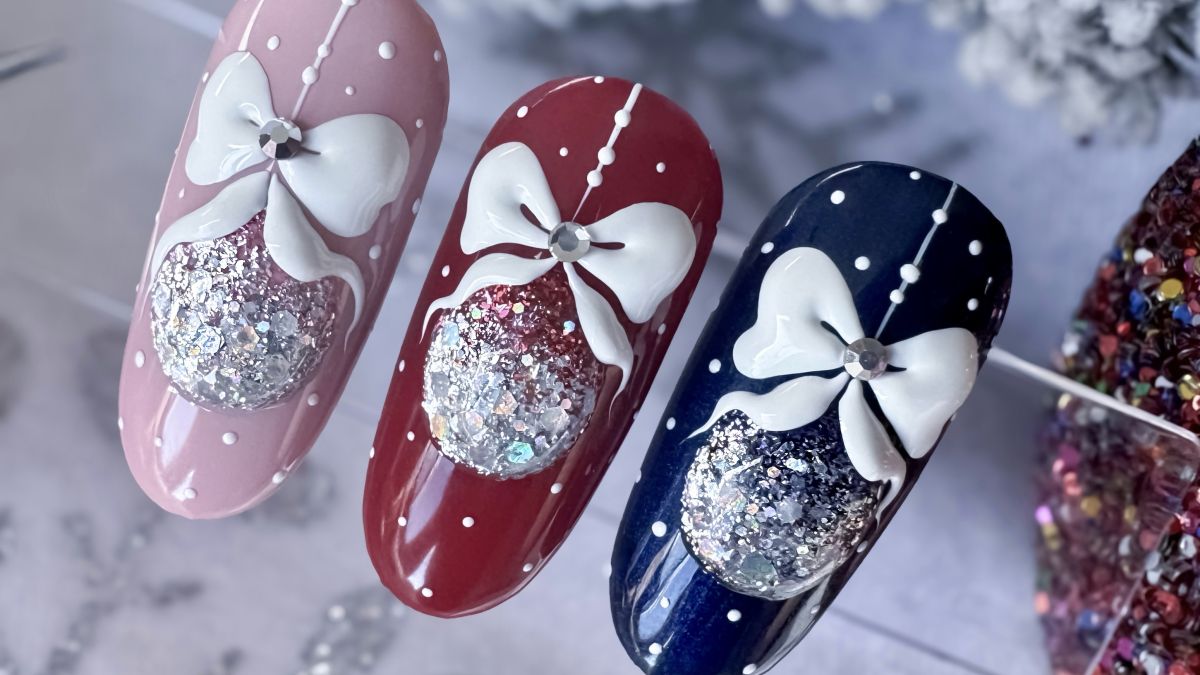 Karácsonyi hógömb masnival