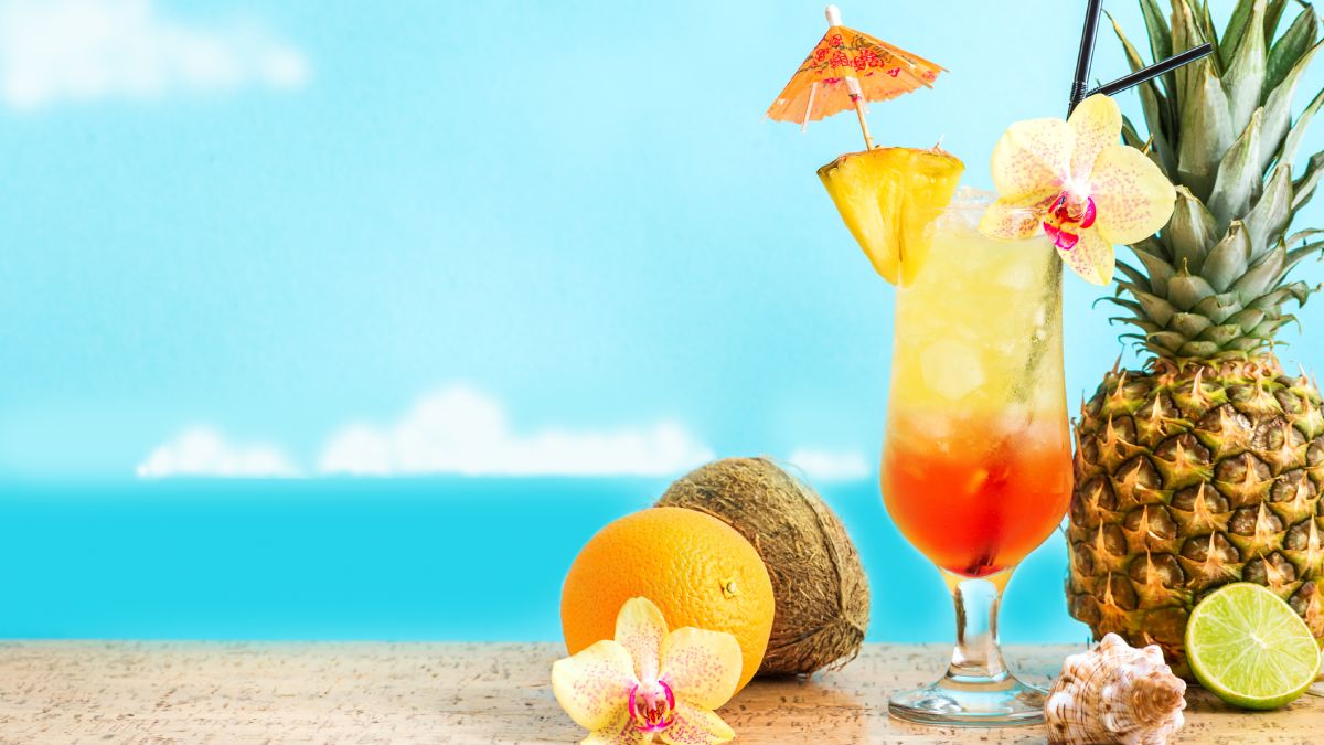 Nyári neon beach ombre koktél